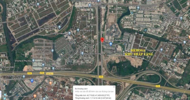 Vị trí dự án The Classia Khang Điền trên google maps -> Click vào đây: Vị trí The Classia 